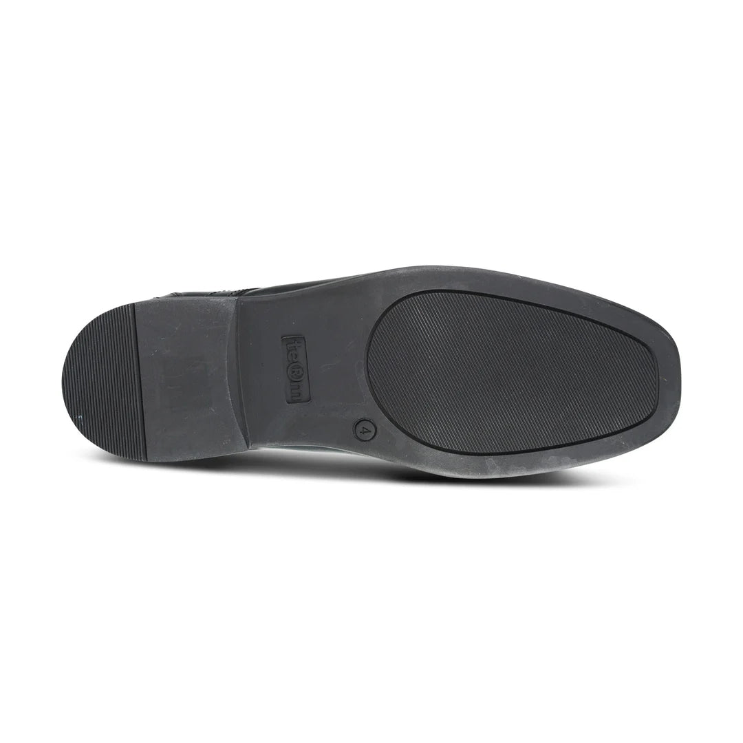 Thomas Black Leather Lace Up School Shoes