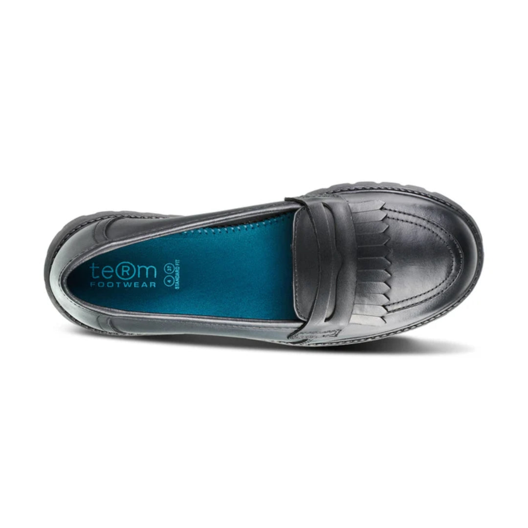 Willow Black Leather Trend Loafer