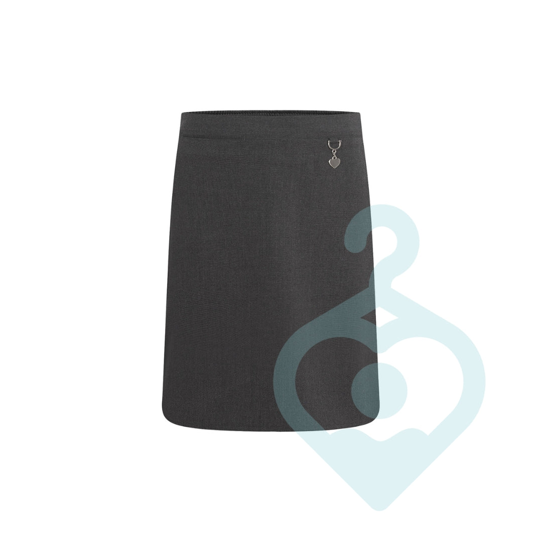 Grey Primary Stretch Straight Skirt