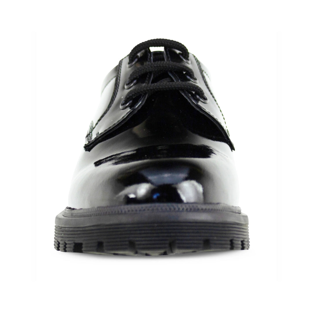 Bailey Black Patent Lace Up School Shoes