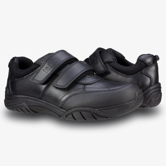 Chivers Black Leather School Shoes