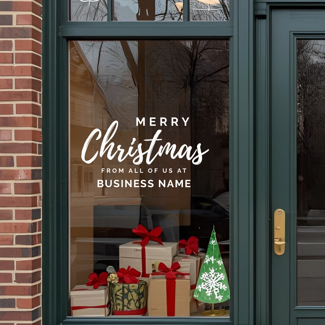 Personalised Merry Christmas Window Vinyl