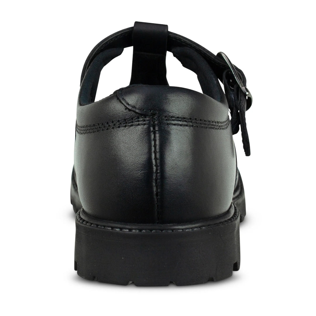 Emily Black Buckle T-Bar School Shoes
