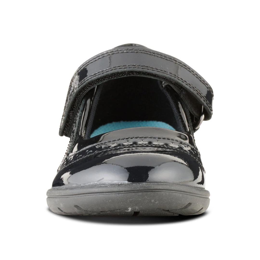 Star Black Fitted Soft Touch Tape School Shoes