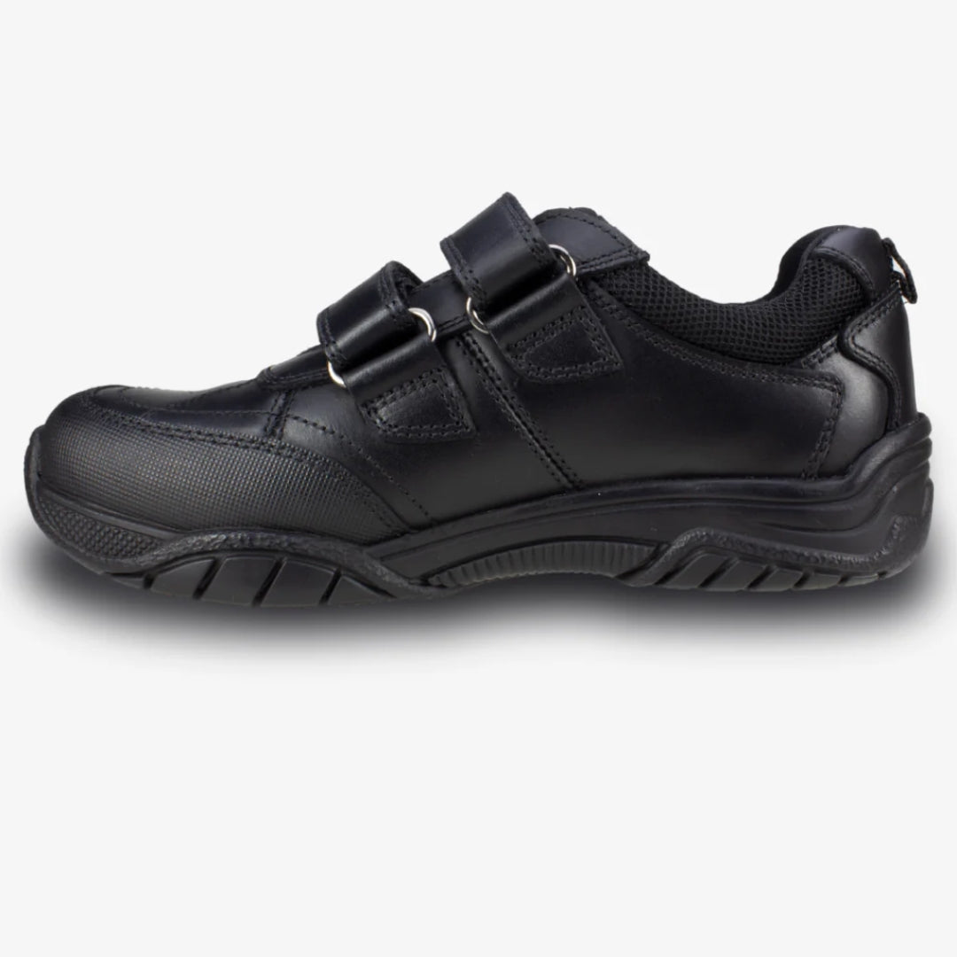 Chivers Black Leather School Shoes