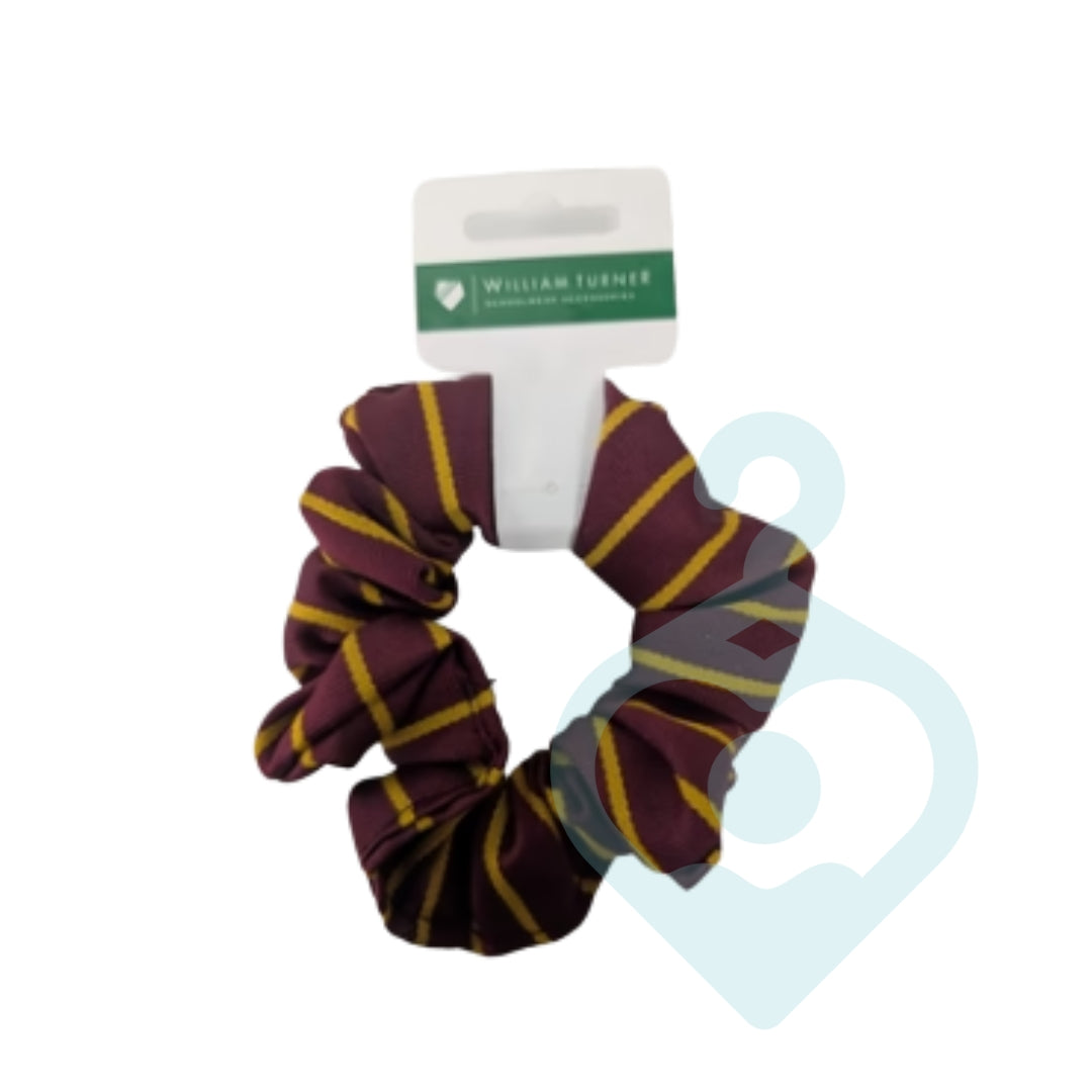 Maroon and Gold Hair Scrunchie