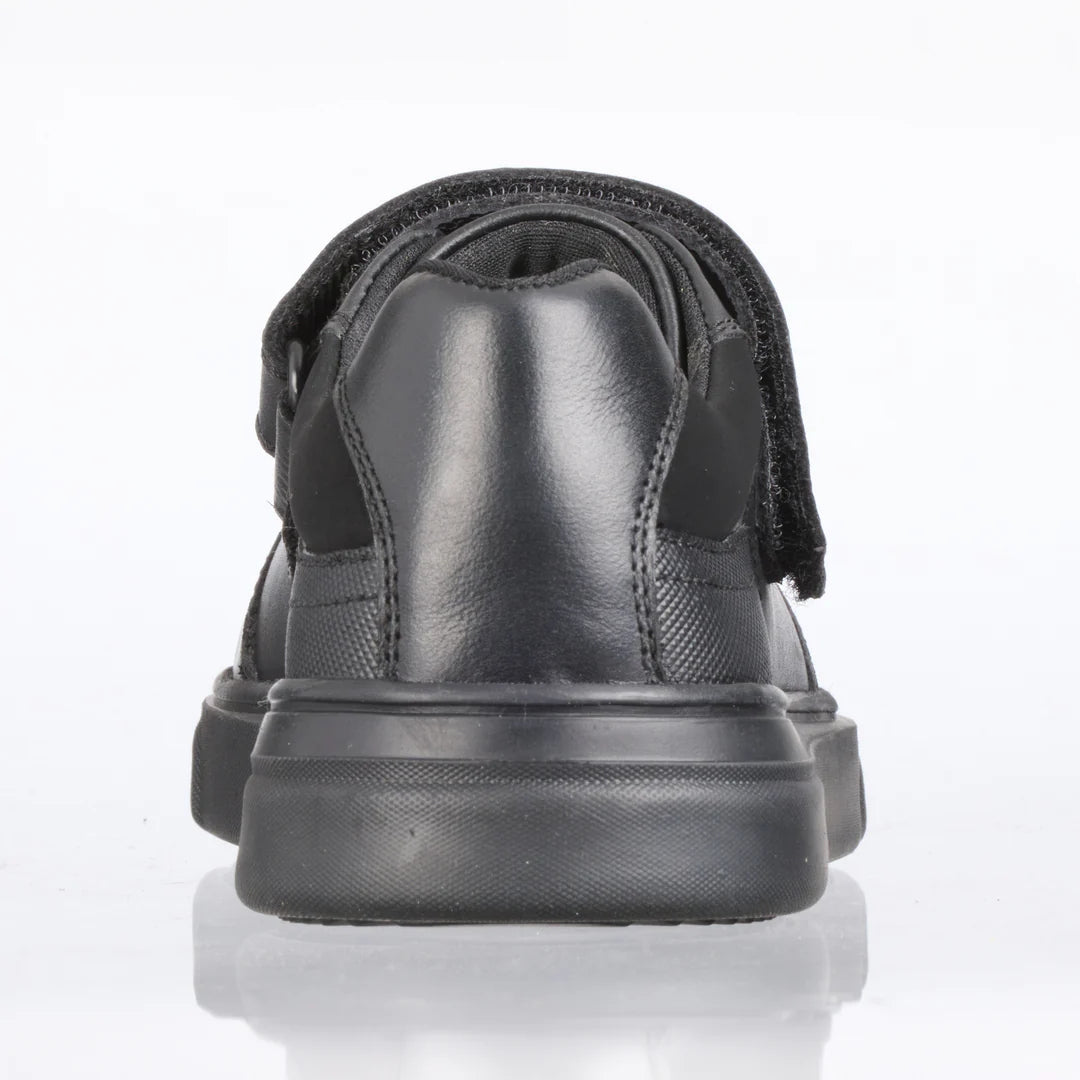 Hugo Black Leather Athletic Tape Lace Up School Shoes