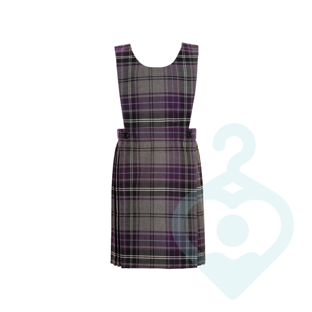 Purple/Grey Tartan Pinafore