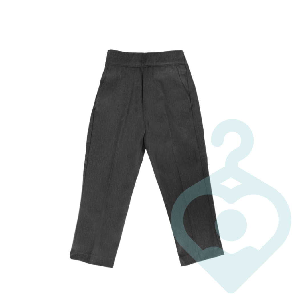 Primary Grey Pull Up Trouser- Boys Fit