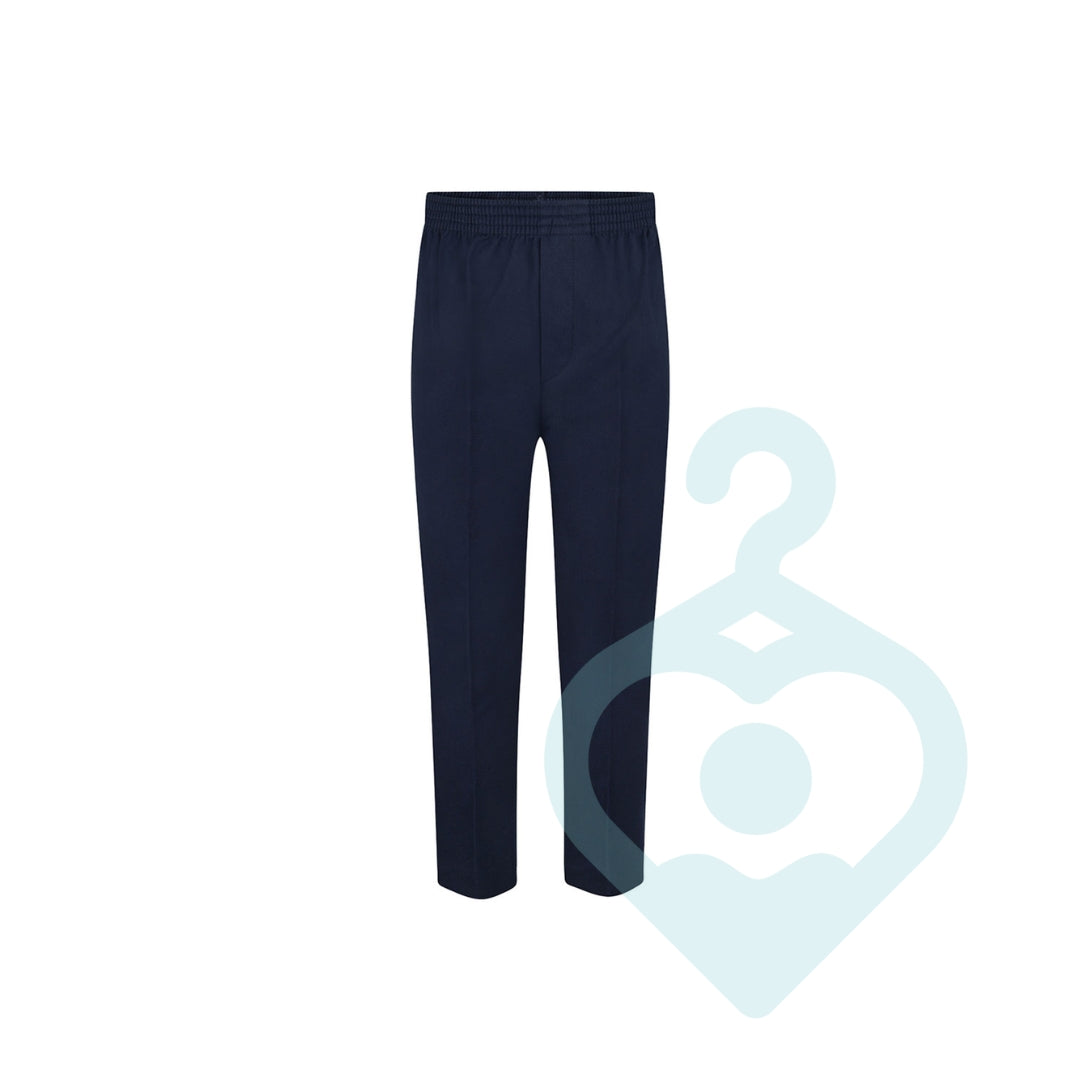 Navy Pull Up Trousers