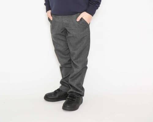 Primary Grey Pull Up Trouser- Boys Fit