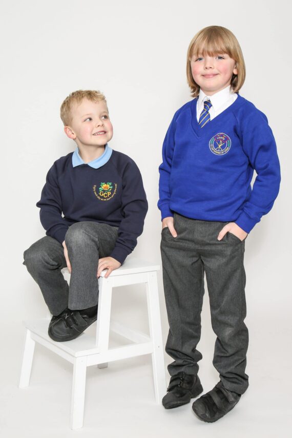 Primary Grey Pull Up Trouser- Boys Fit