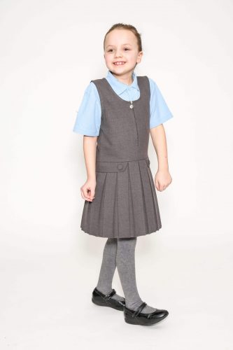 Grey Drop Waist Pinafore