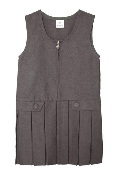 Grey Drop Waist Pinafore