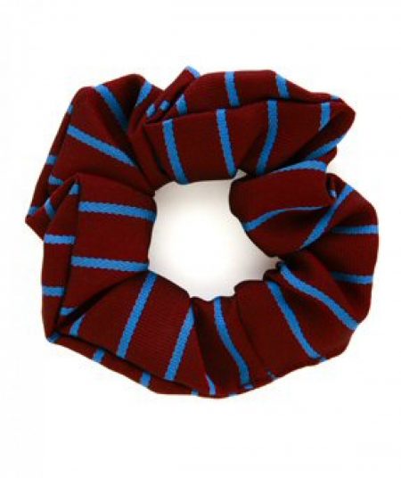 Maroon and Blue Hair Scrunchie