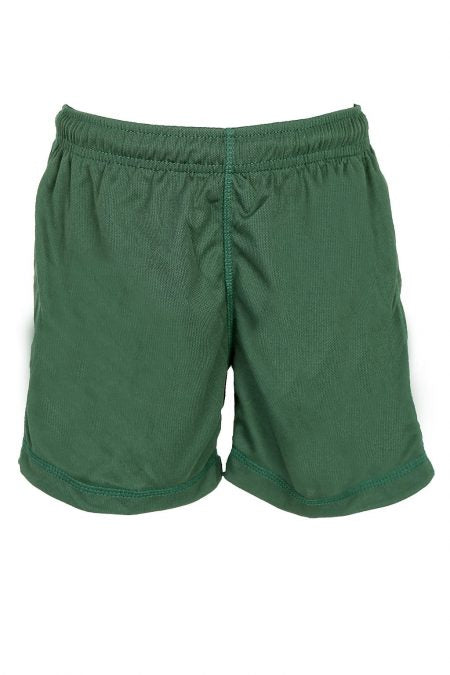 Bottle Green Mesh Primary PE Shorts