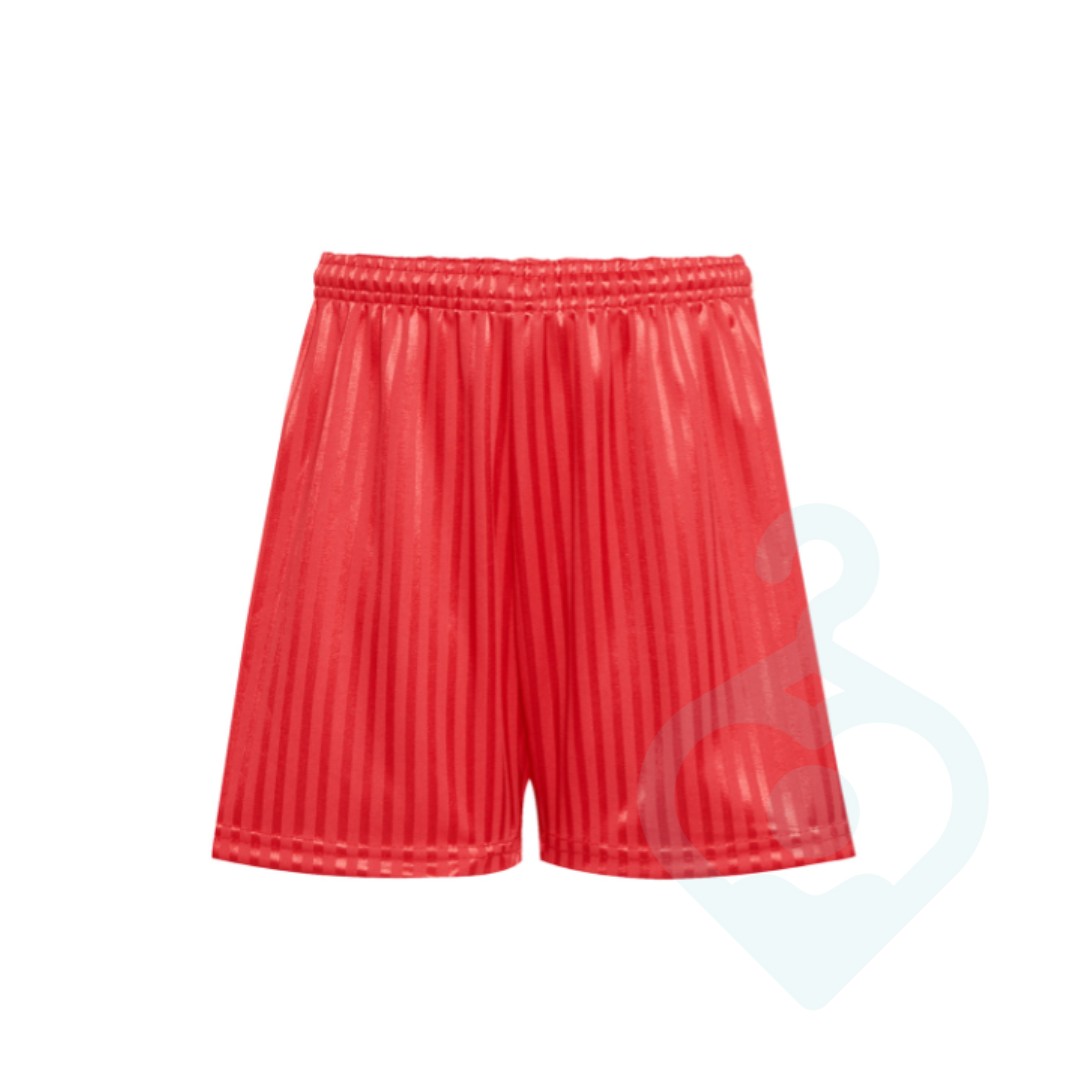 Red PE Shorts Shadow Stripe