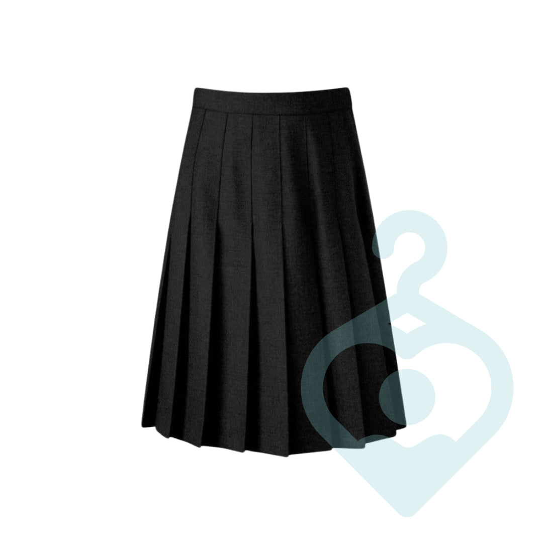 Black David Luke Knife Pleat Skirt