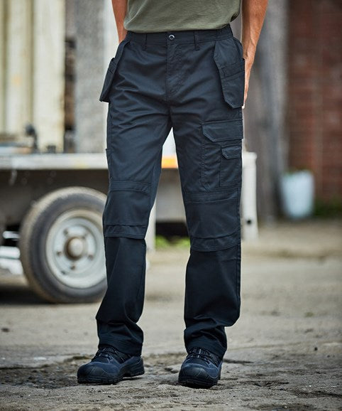 Pro RTX Black Cargo Work Trousers