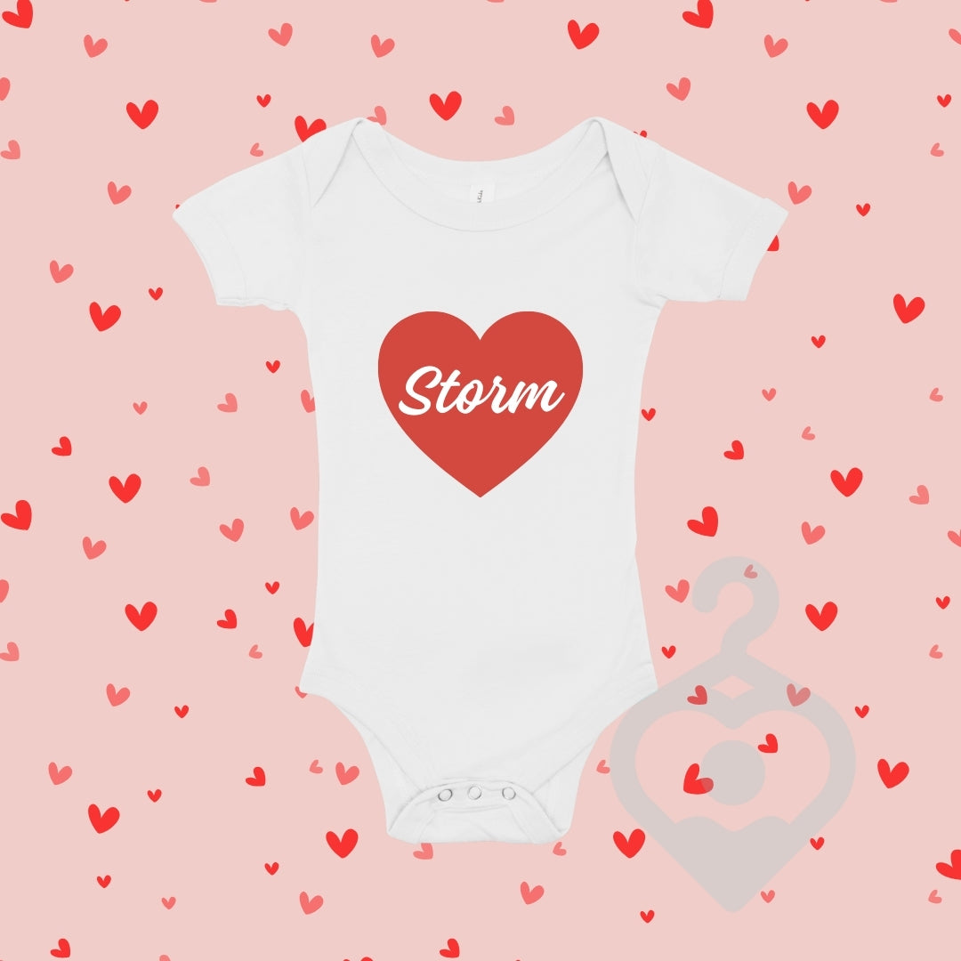 Personalised Valentines Day Babygrow