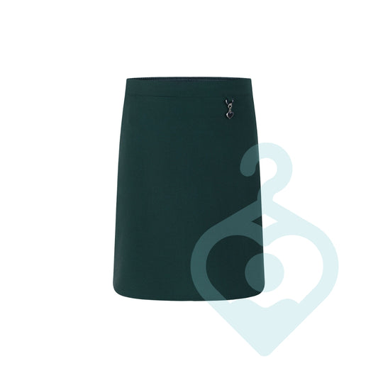 Bottle Green Primary Stretch Straight Skirt