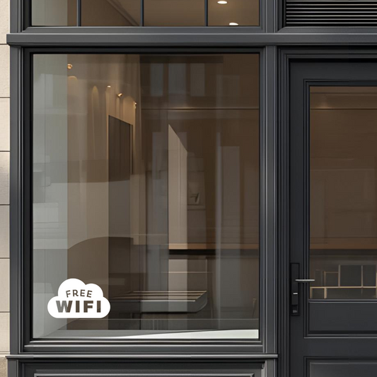 Free Wi-Fi Cloud Window Vinyl