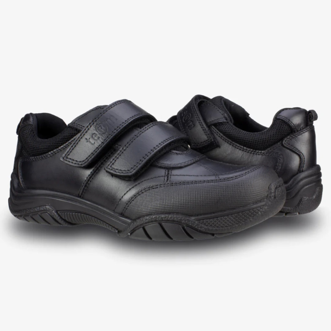 Chivers Black Leather School Shoes