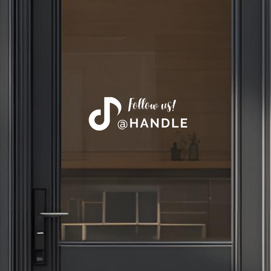 Follow us on TikTok Window Vinyl