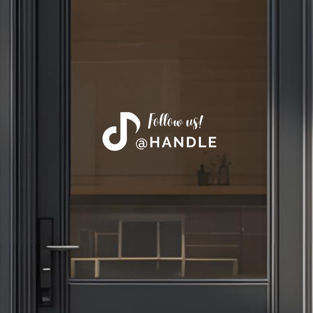 Follow us on TikTok Window Vinyl