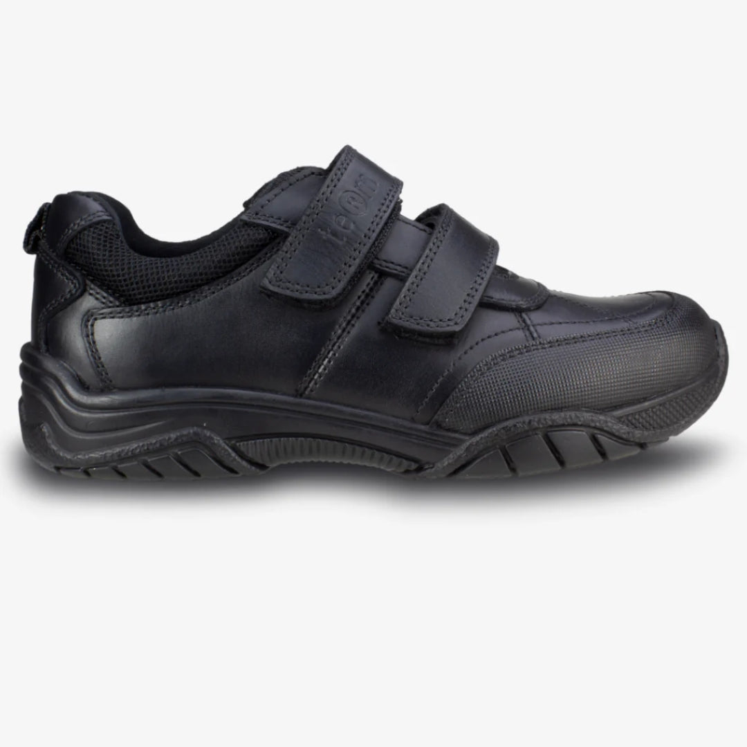 Chivers Black Leather School Shoes