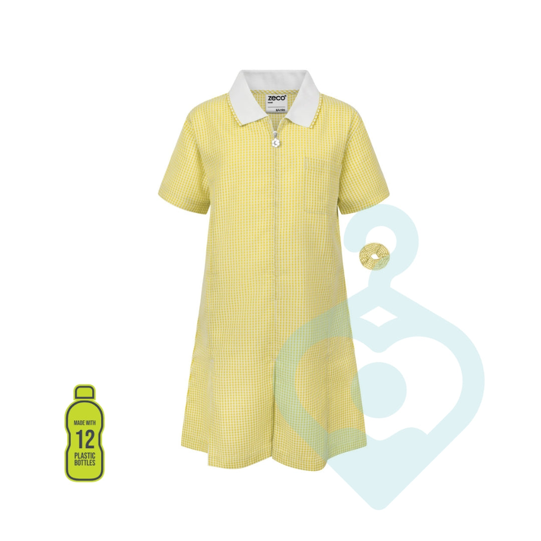 Primary Gingham Eco-Dress