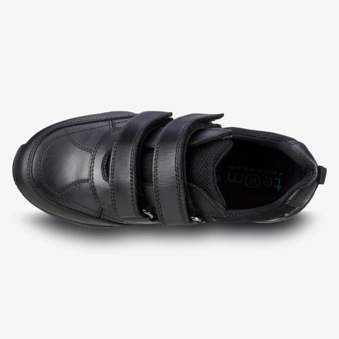 Chivers Black Leather School Shoes