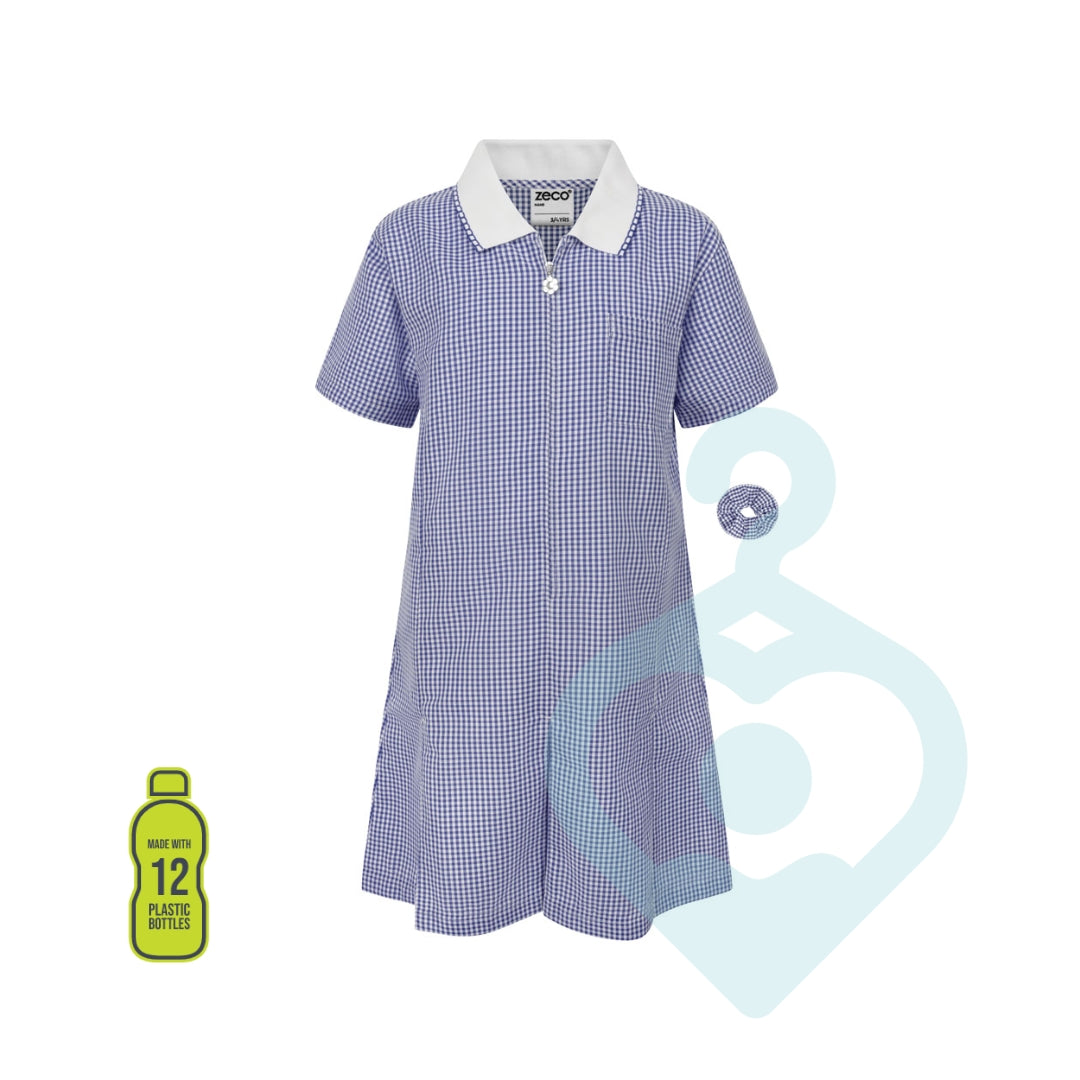 Primary Gingham Eco-Dress
