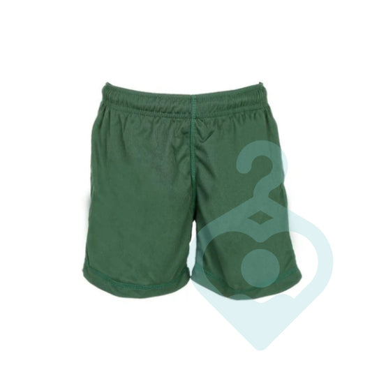 Bottle Green Mesh Primary PE Shorts