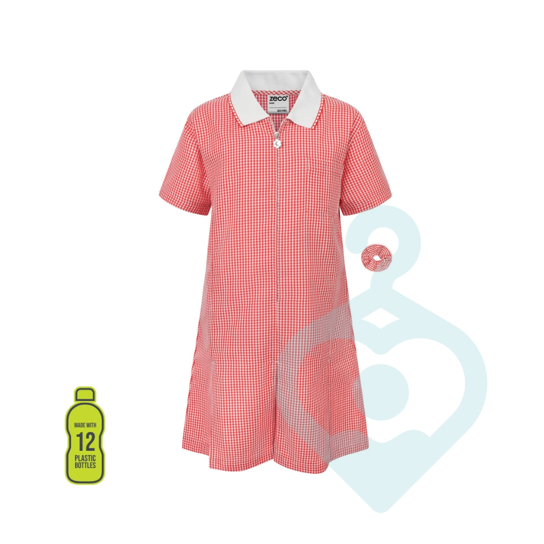 Primary Gingham Eco-Dress