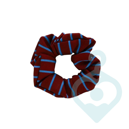 Maroon and Blue Hair Scrunchie