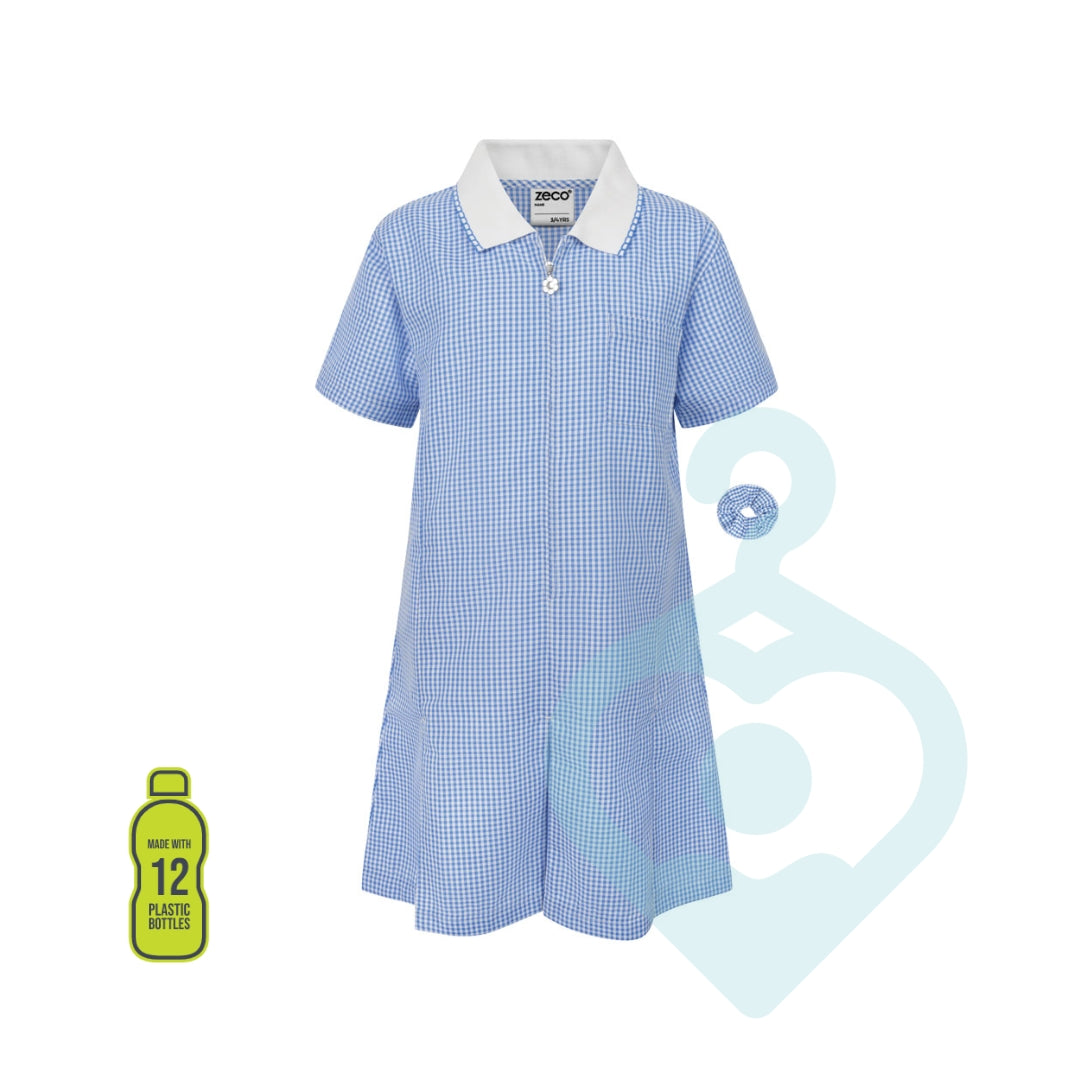 Primary Gingham Eco-Dress