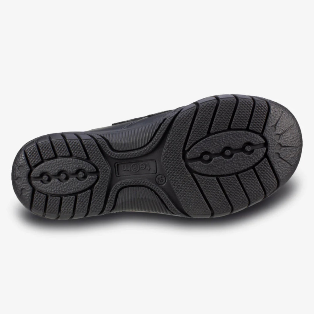 Chivers Black Leather School Shoes