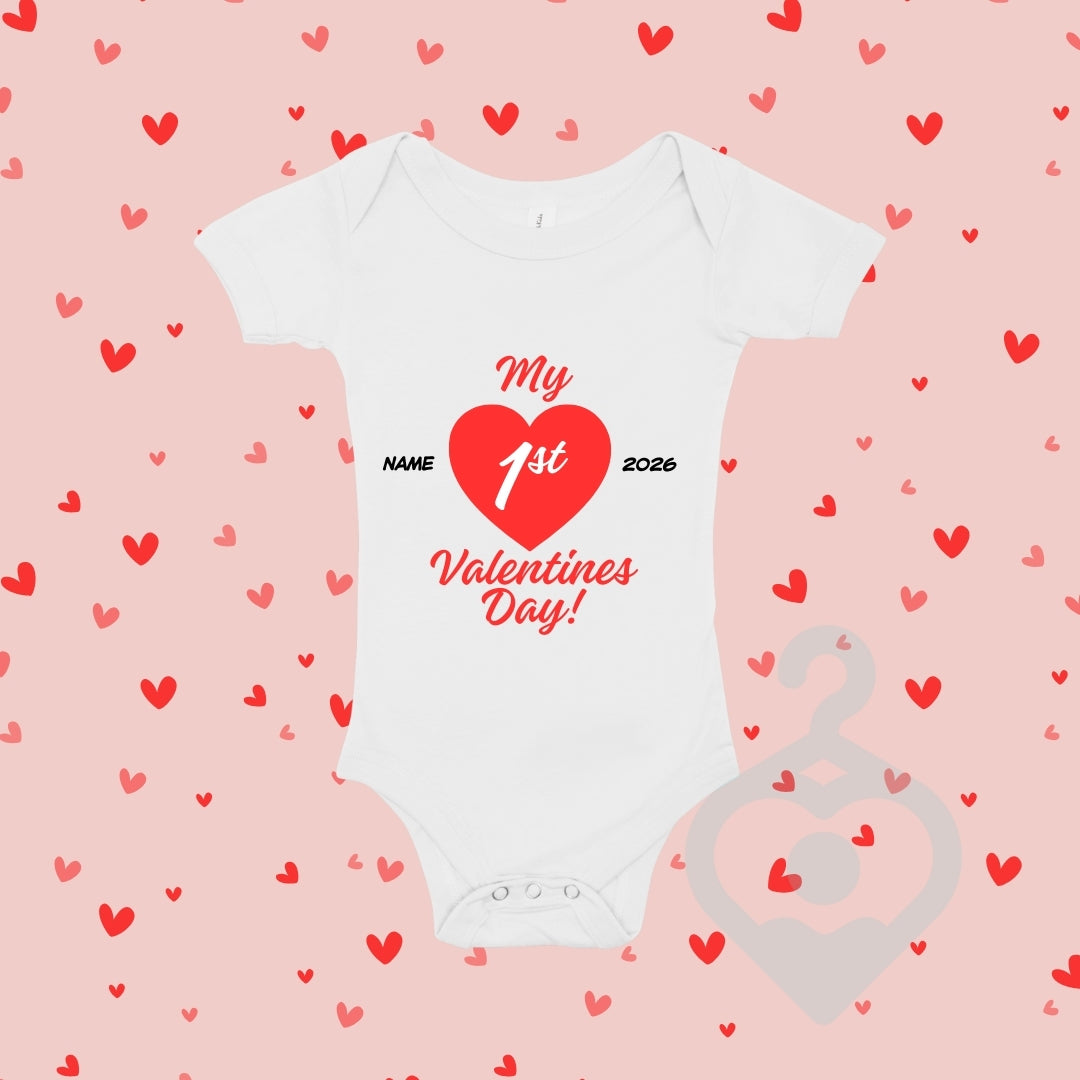 Personalised Valentines Day Babygrow