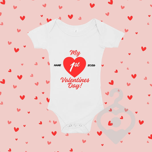 Personalised Valentines Day Babygrow