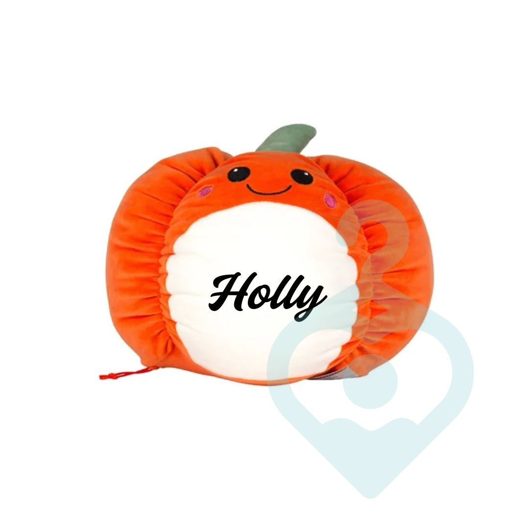 Personalised Pumpkin Squidgy Teddy