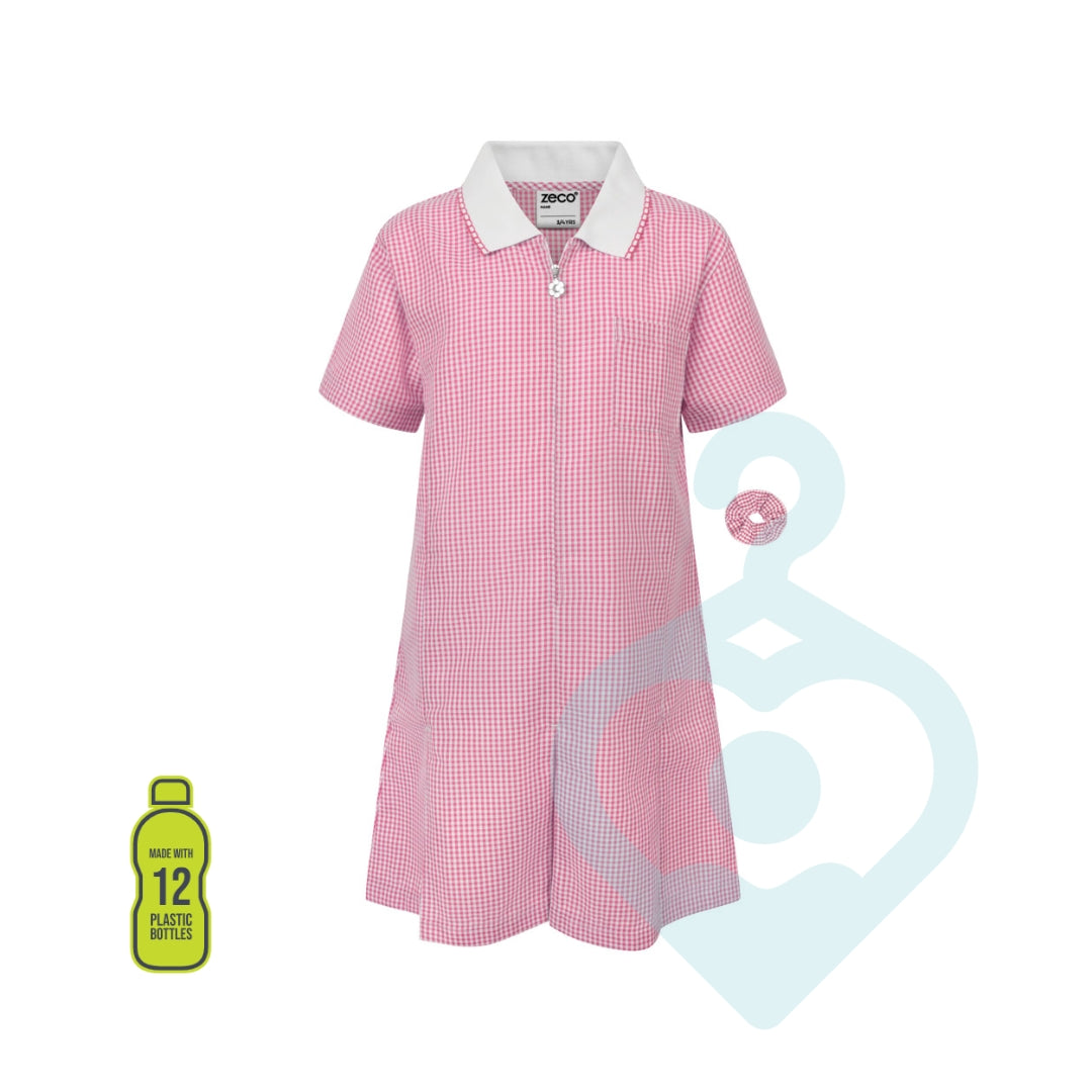 Primary Gingham Eco-Dress