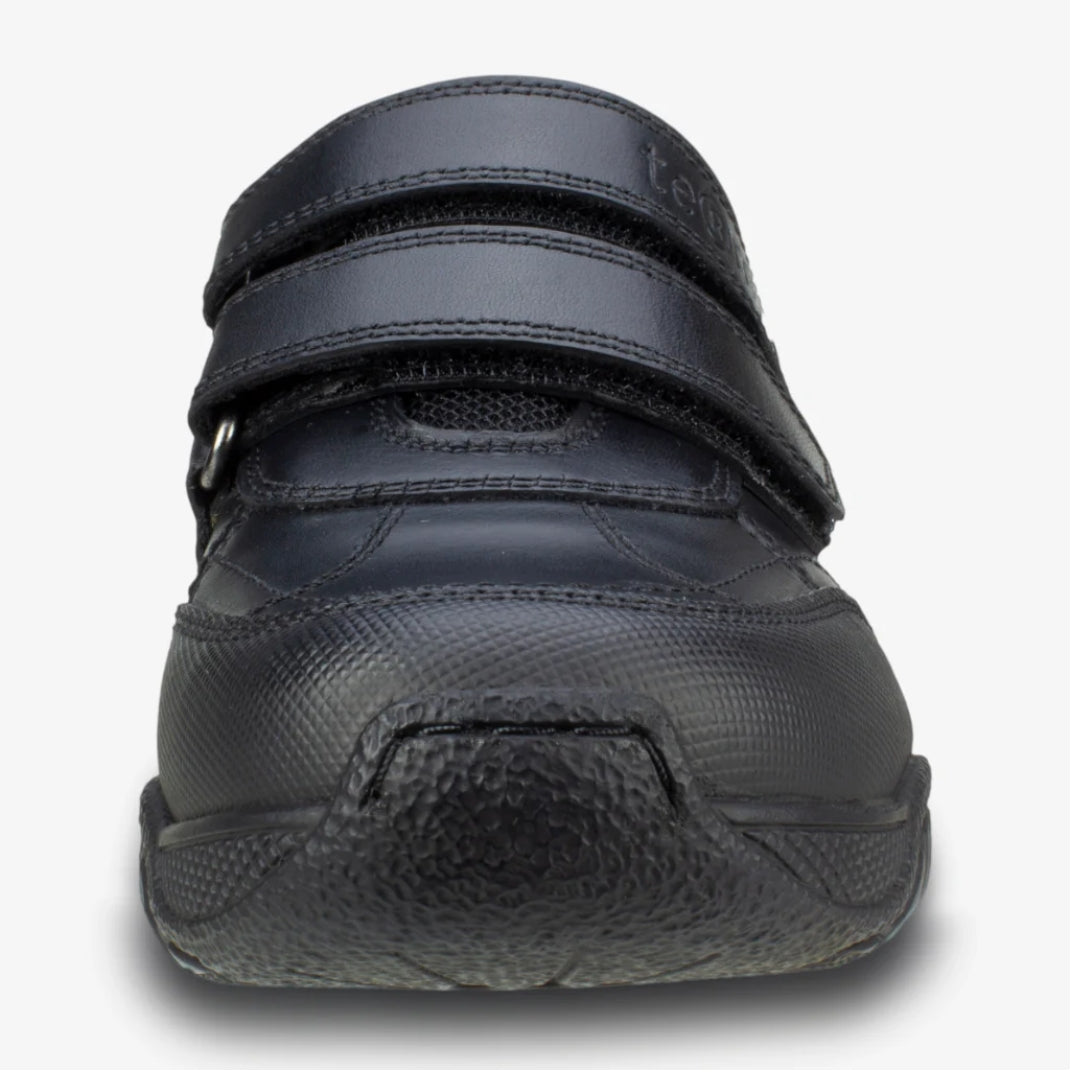 Chivers Black Leather School Shoes