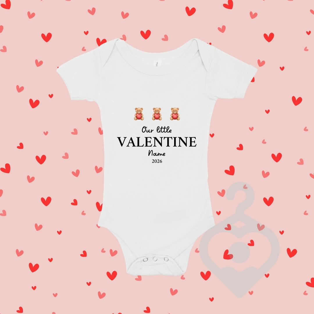 Personalised Valentines Day Babygrow