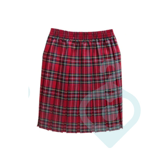 Primary Red Tartan Skirt