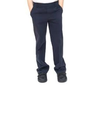 Navy Pull Up Trousers