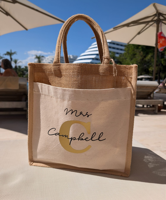 Personalised Jute Shopper