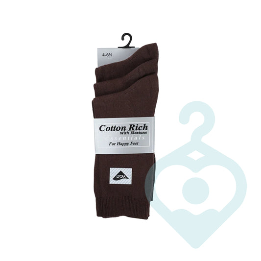 3PCK Brown Ankle Socks