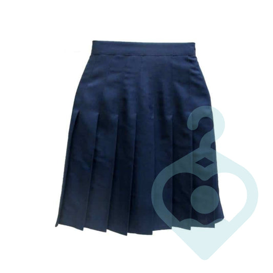 Navy Knife Pleated Skirt - HSL