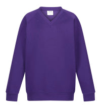 AppleBee Wood Vneck Purple Jumper